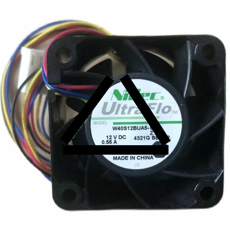 Nidec W40S12BUA5-07 DC 12V 0.55A 4 Wires Axial Cooling Fan