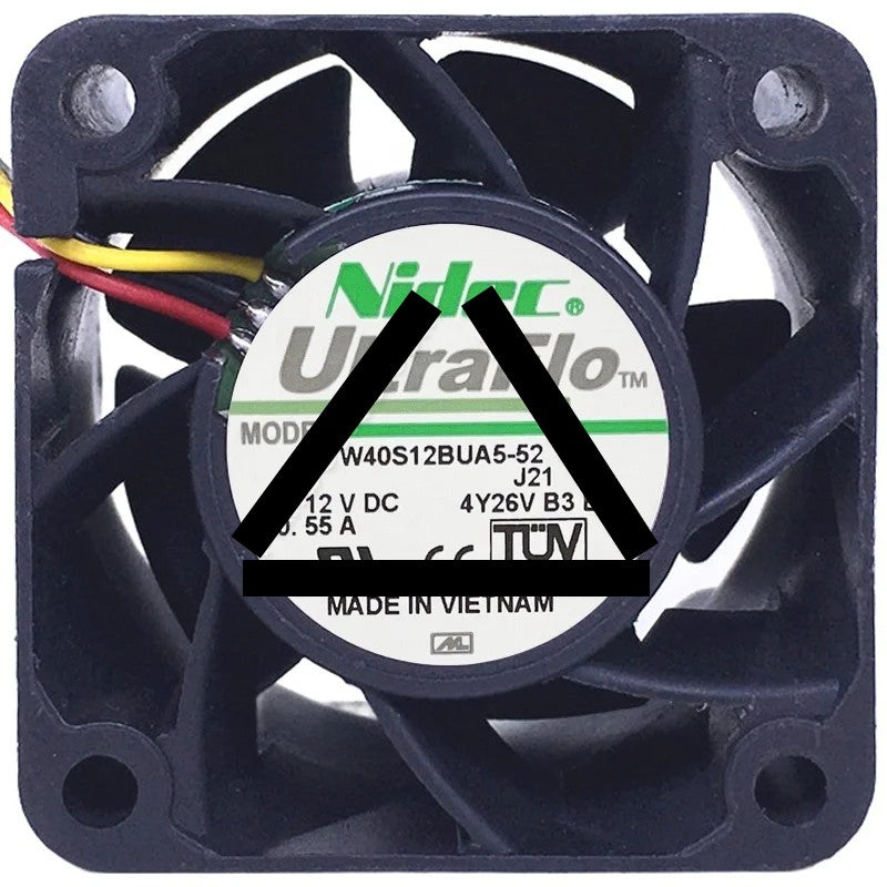 Nidec W40S12BUA5-52 DC 12V 0.55A 3 Wires Axial Cooling Fan