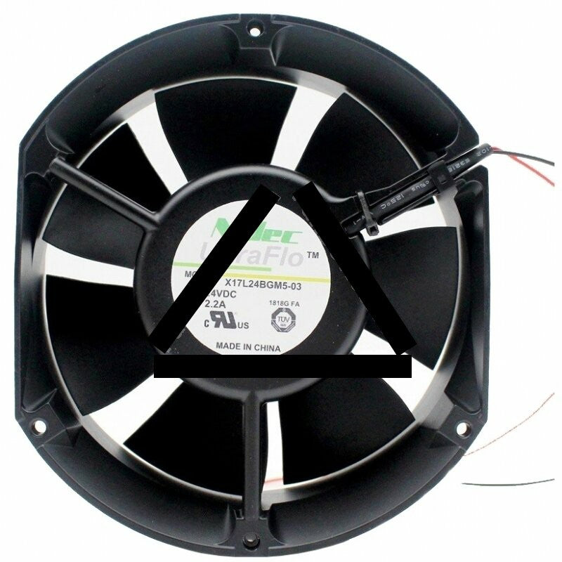 Nidec X17L24BGM5-03 DC 24V 2.2A 2 Wires Axial Cooling Fan