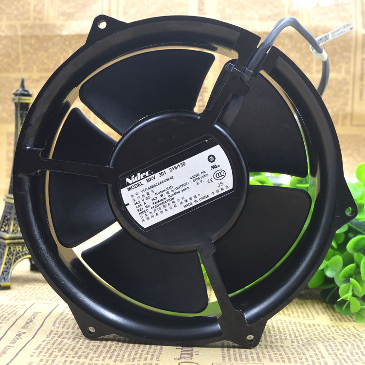مروحة تبريد NIDEC Y17L48BS2AA5-09E02 BKV 301 216-130 DC48V 0.80A 4 أسلاك
