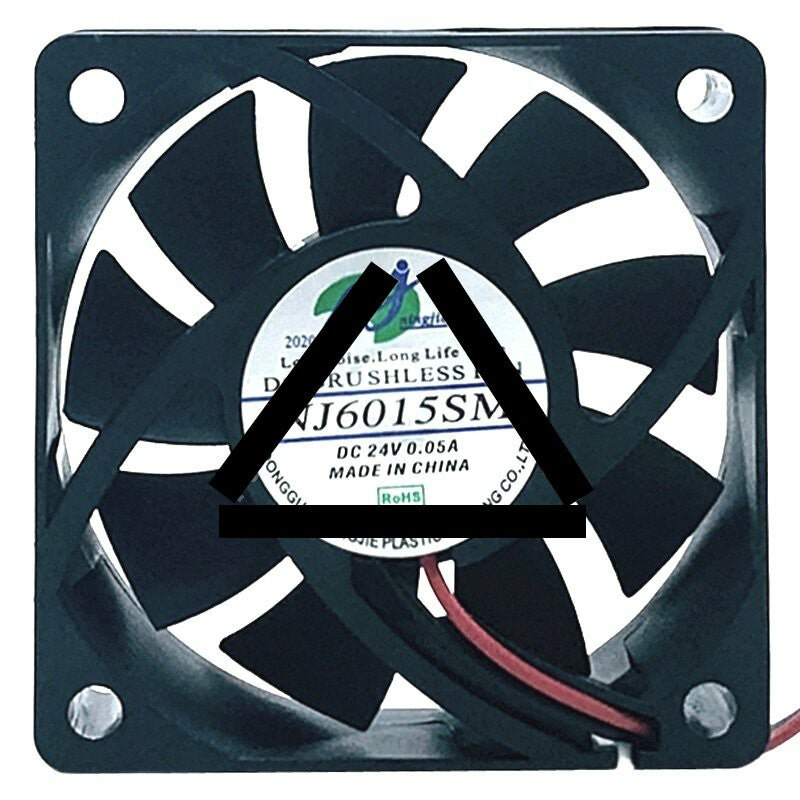 NJ NJ6015SM 24V 0.05A 2 Wires DC Brushless Axial Cooling Fan