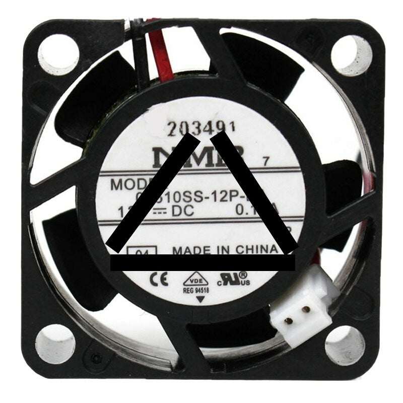 NMB 02510SS-12P-BA DC 12V 0.10A 2510 Axial Cooling Fan
