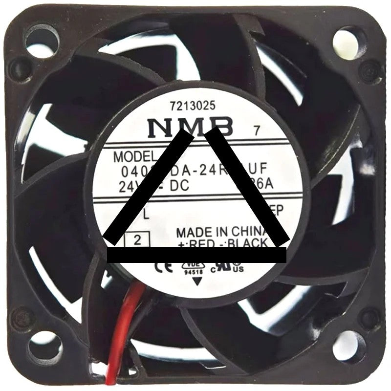 NMB 04028DA-24R-AUF DC 24V 0.26A 2 Wires Axial Cooling Fan