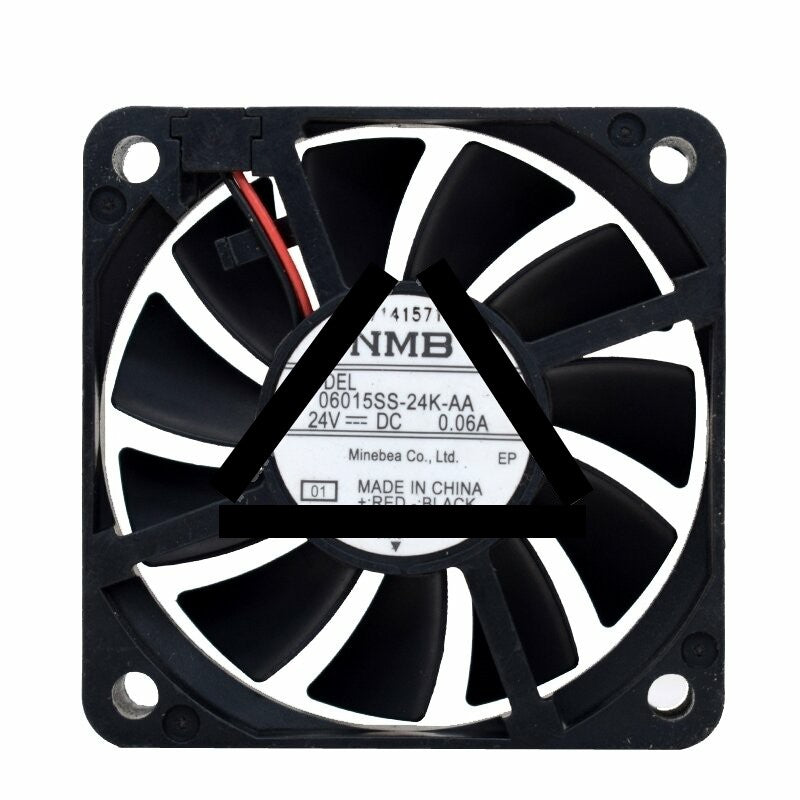 NMB 06015SS-24K-AA DC 24V 0.06A 2 Wires Axial Cooling Fan