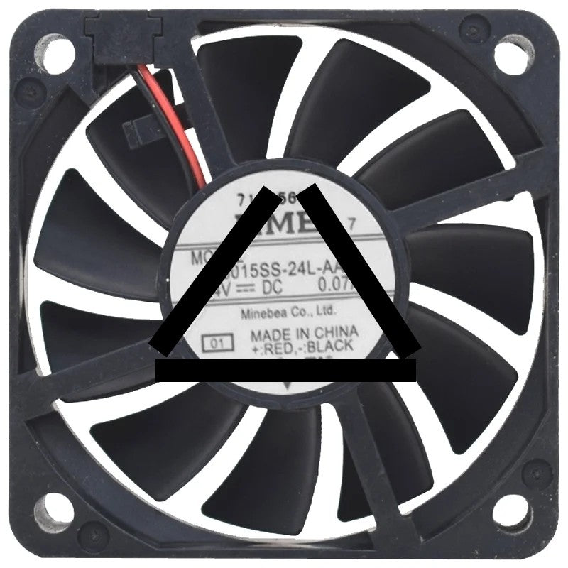 NMB 06015SS-24L-AA DC 24V 0.07A 2 Wires Axial Cooling Fan