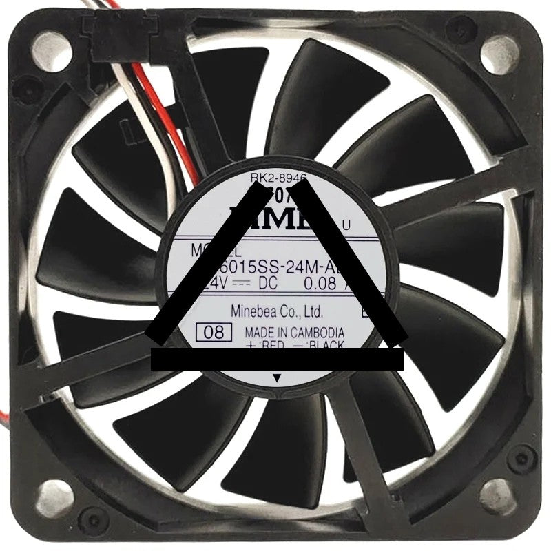 NMB 06015SS-24M-AL DC 24V 0.08A 3 Wires Axial Cooling Fan