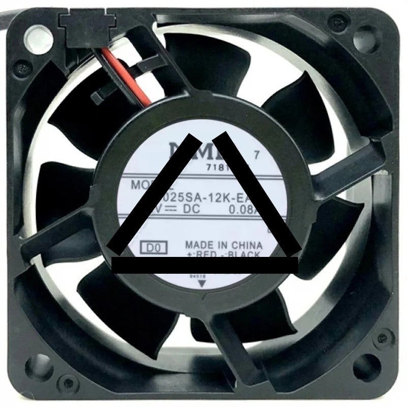 NMB 06025SA-12K-EA DC 12V 0.08A 2 Wires Axial Cooling Fan