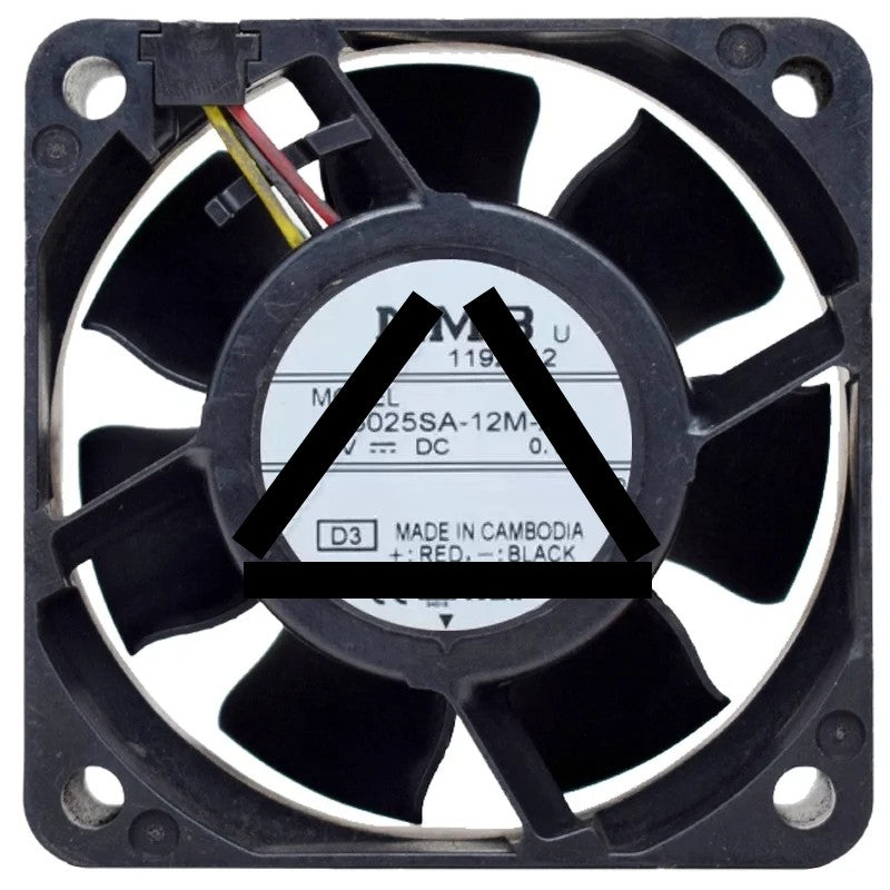 NMB 06025SA-12M-AT DC 12V 0.14A 3 Wires Axial Cooling Fan