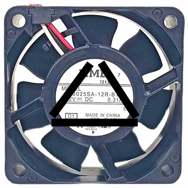 NMB 06025SA-12R-BT DC 12V 0.31A 3 Wires Axial Cooling Fan