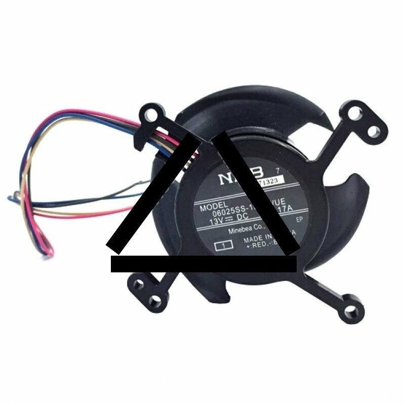NMB 06025SS-13R-WUE DC 13V 0.17A 4 Wires Axial Cooling Fan