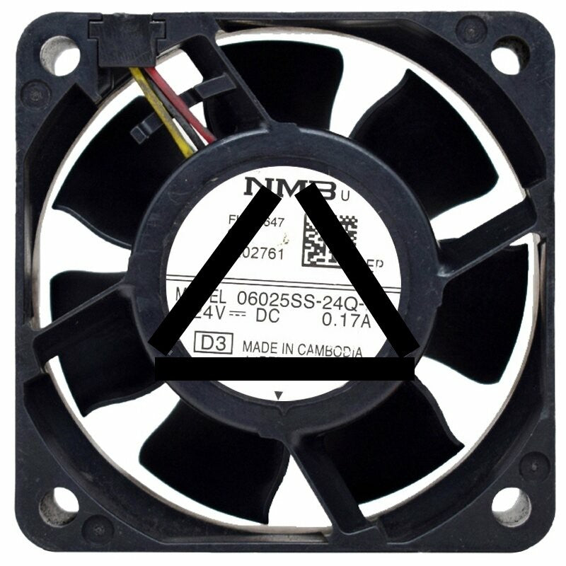 NMB 06025SS-24Q-AL 24V 0.17A 3 Wires Axial Cooling Fan