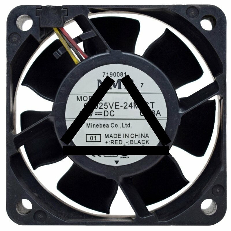 NMB 06025VE-24M-CT 24V 0.13A 3 Wires Axial Cooling Fan