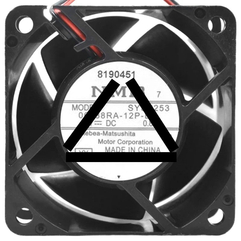 NMB 06038RA-12P-EA DC 12V 0.82A 2 Wires Axial Cooling Fan