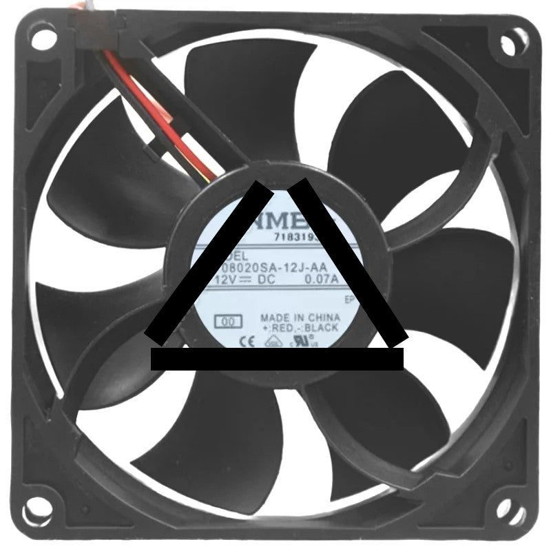 NMB 08020SA-12J-AA DC 12V 0.07A 2 Wires Axial Cooling Fan