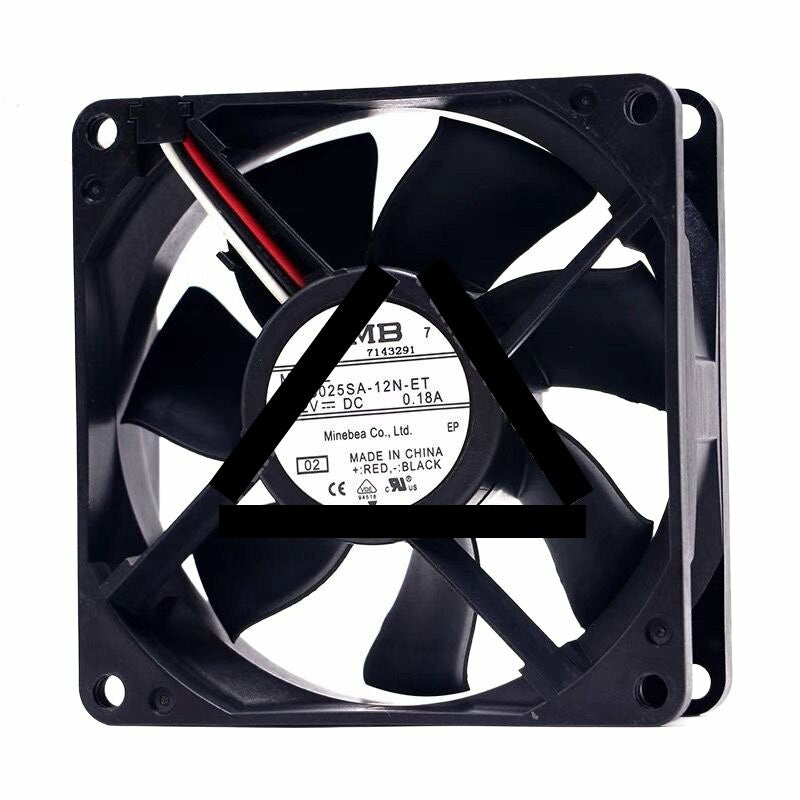 NMB 08025SA-12N-ET DC 12V 0.18A 8025 Axial Cooling Fan