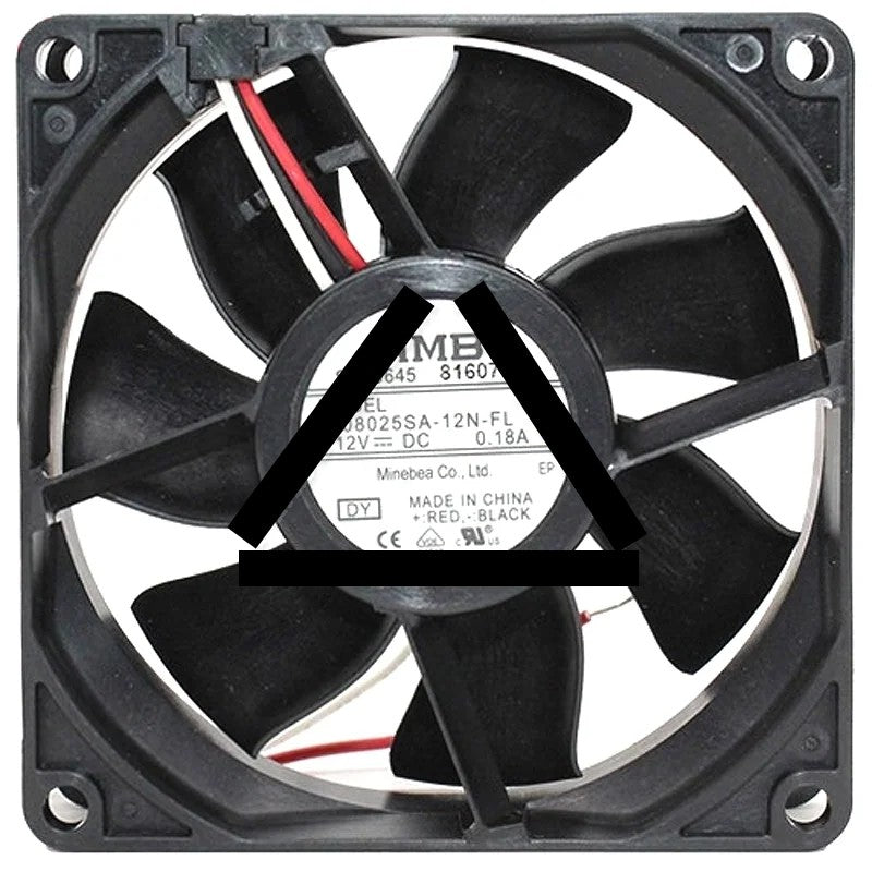 NMB 08025SA-12N-FL DC 12V 0.18A 3 Wires Axial Cooling Fan