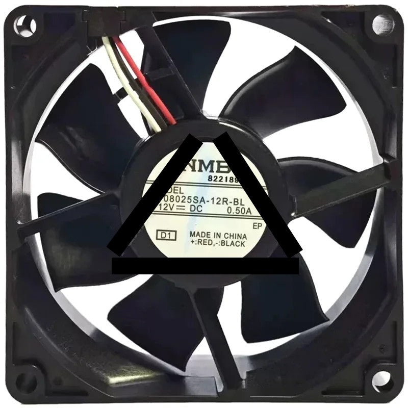 NMB 08025SA-12R-BL DC 12V 0.50A 3 Wires Axial Cooling Fan