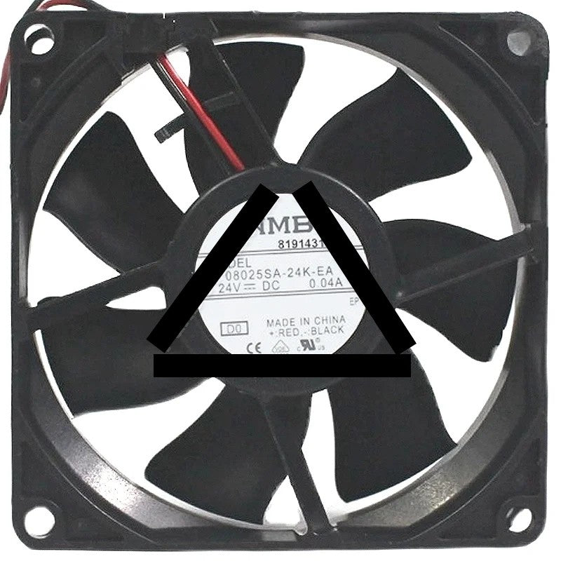 NMB 08025SA-24K-EA DC 24V 0.04A 2 Wires Axial Cooling Fan