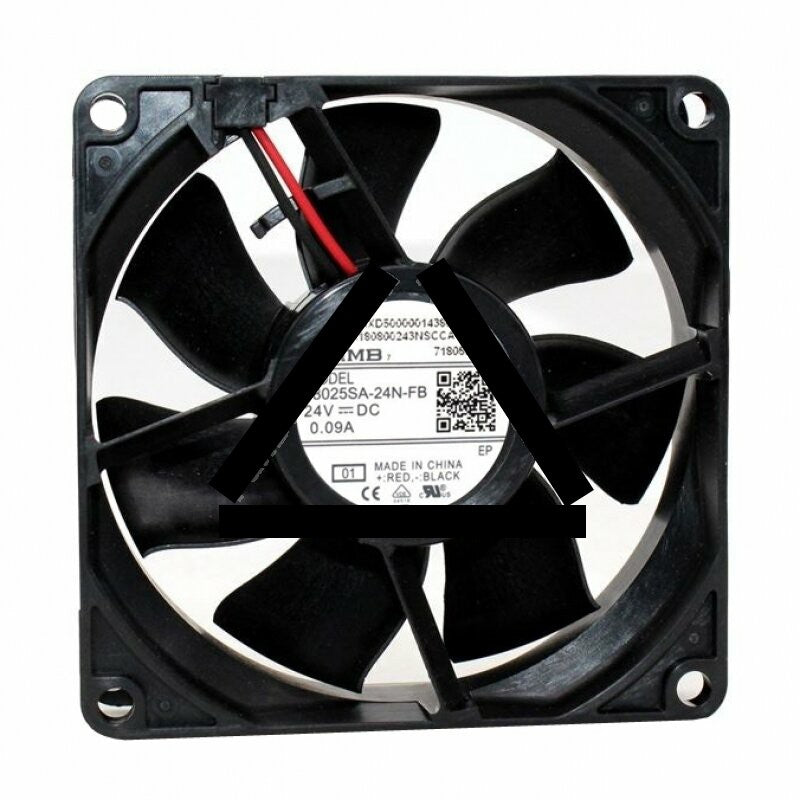 NMB 08025SA-24N-FB DC 24V 0.09A 2 Wires / 3 Wires Axial Cooling Fan