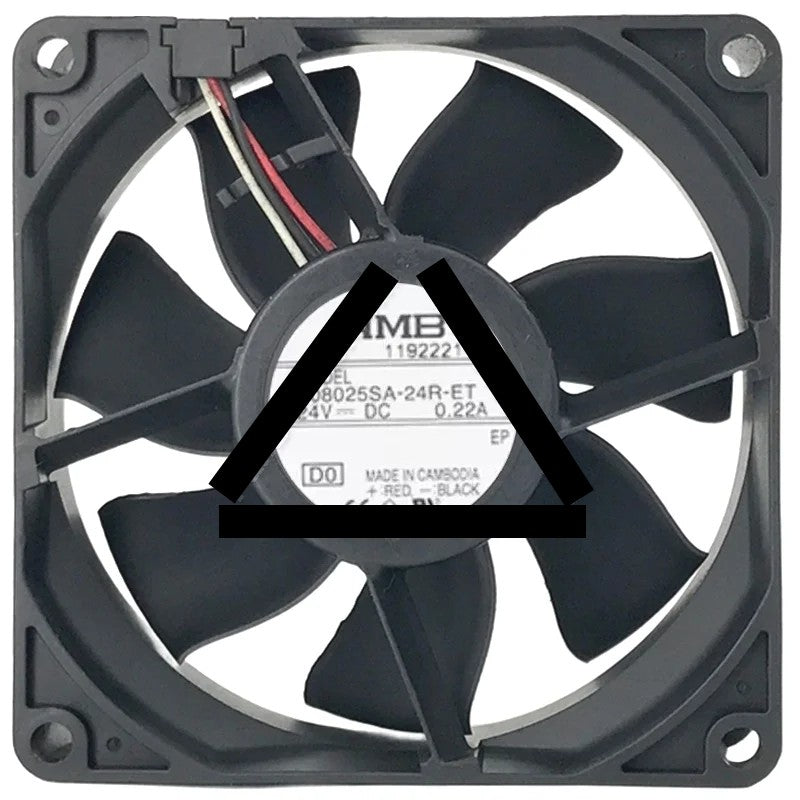 NMB 08025SA-24R-ET DC 24V 0.22A 3 Wires Axial Cooling Fan
