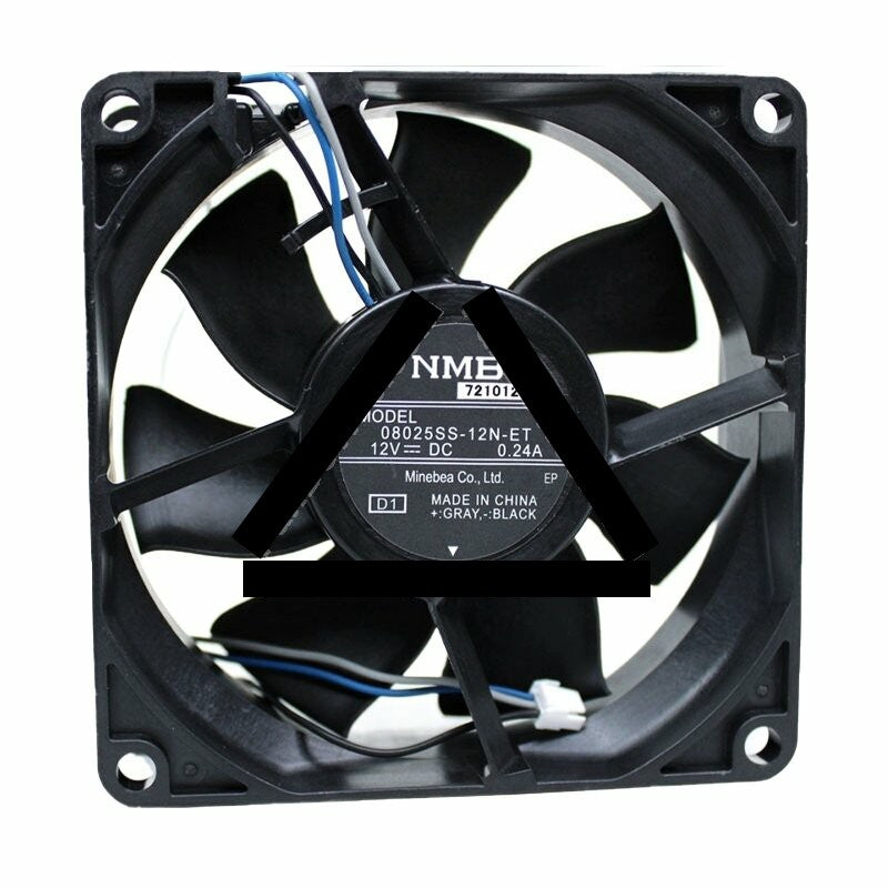 NMB 08025SS-12N-ET DC 12V 0.24A 8025 Axial Cooling Fan