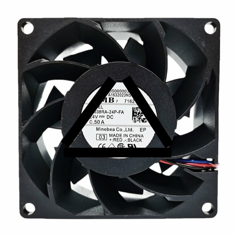 NMB 08038RA-24P-FA DC 24V 0.50A 8038 Axial Cooling Fan