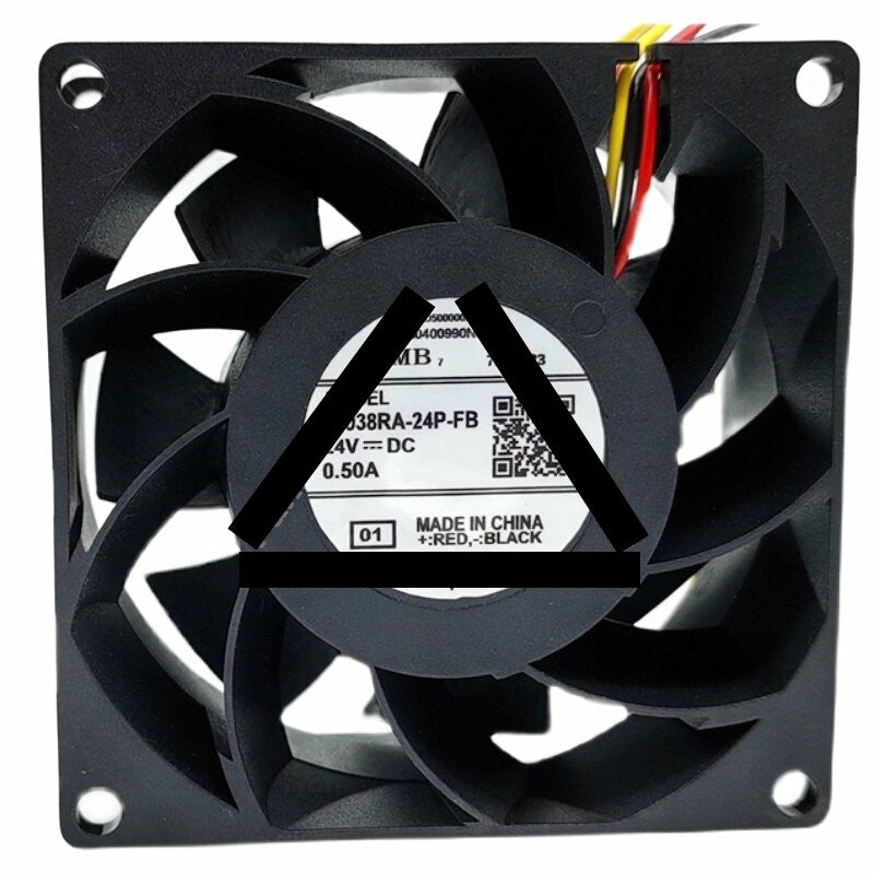 NMB 08038RA-24P-FB DC 24V 0.50A 8038 Axial Cooling Fan