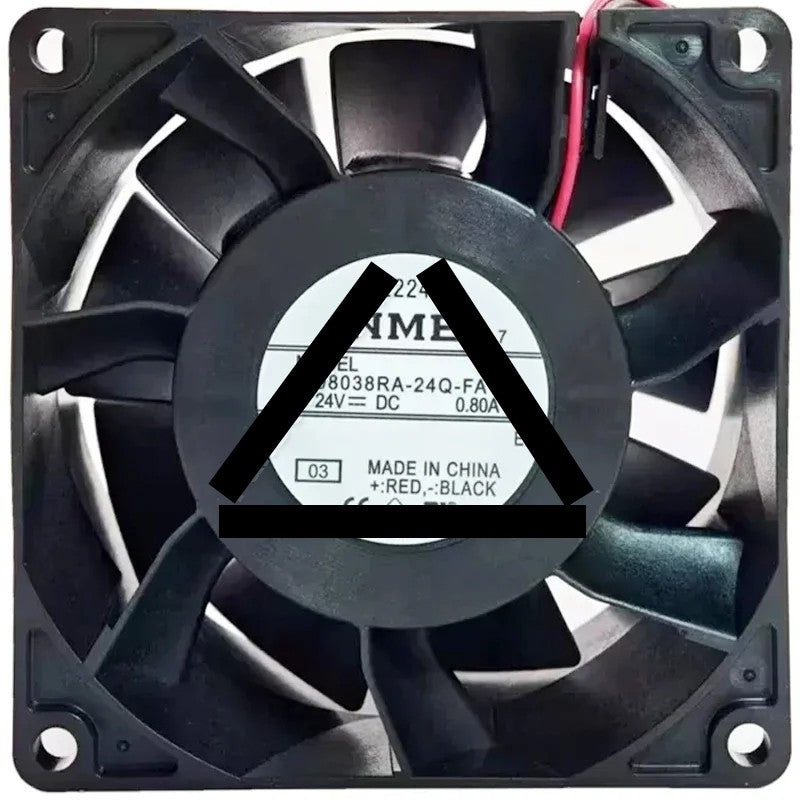 NMB 08038RA-24Q-FA 24V 0.80A 2 Wires Axial Cooling Fan