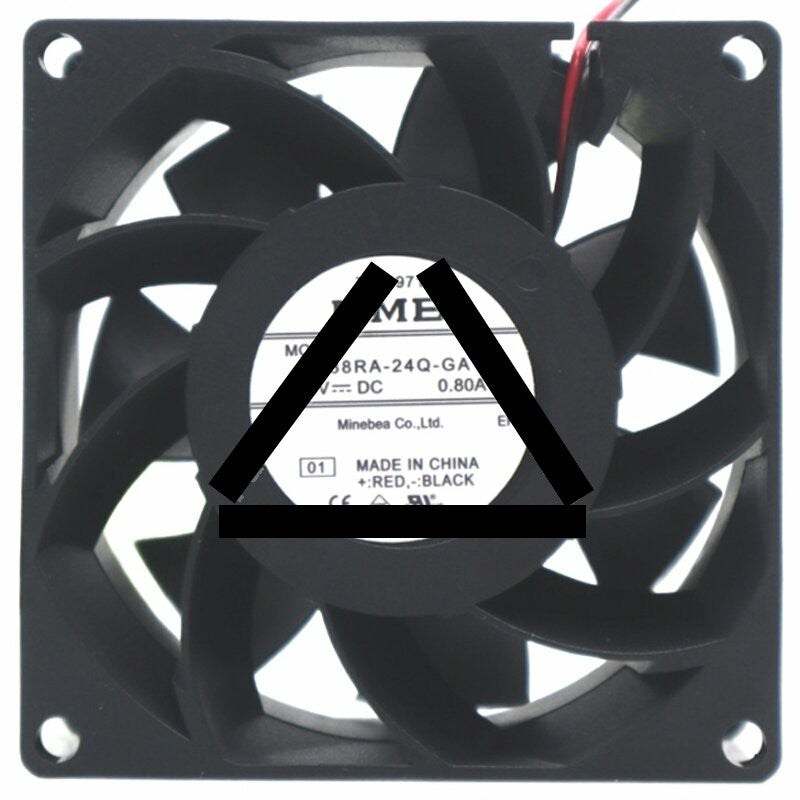 NMB 08038RA-24Q-GA DC 24V 0.80A 2 Wires Axial Cooling Fan