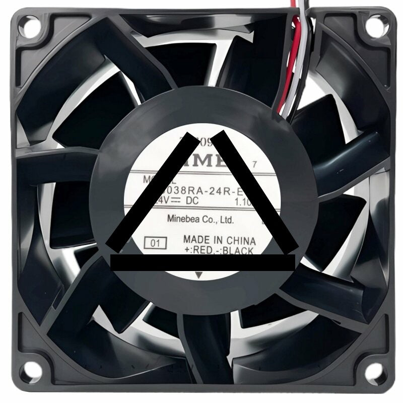 NMB 08038RA-24R-EU DC 24V 1.10A 2 Wires / 3 Wires Axial Cooling Fan