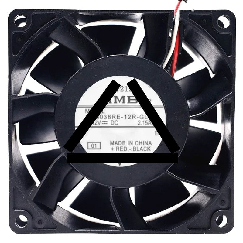 NMB 08038RE-12R-GL DC 12V 2.15A 3 Wires Axial Cooling Fan