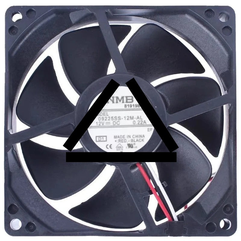 NMB 09225SS-12M-AL DC 12V 0.22A 3 Wires Axial Cooling Fan