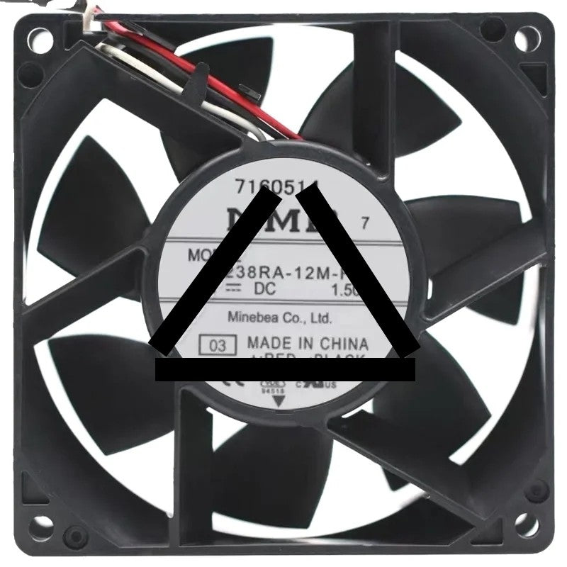 NMB 09238RA-12M-FL DC 12V 1.50A 3 Wires Axial Cooling Fan