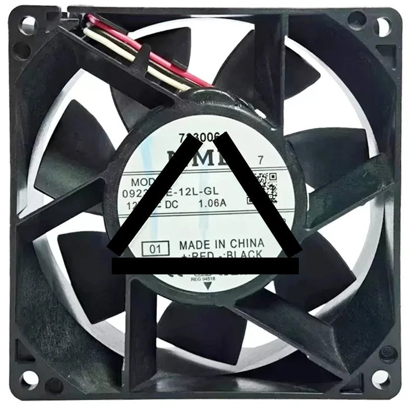 NMB 09238RE-12L-GL DC 12V 1.06A 3 Wires Axial Cooling Fan