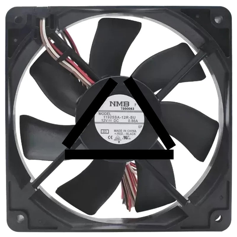 NMB 11925SA-12R-BU DC 12V 0.86A 4 Wires Axial Cooling Fan