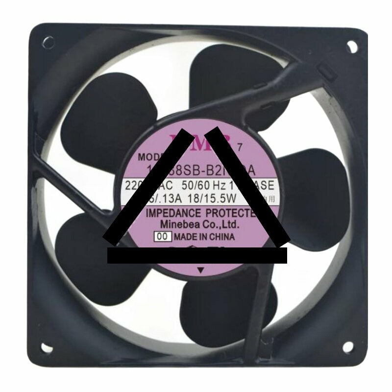 NMB 11938SB-B2N-QA AC 220V 0.16/0.13A 18/15.5W 12038 Impedance Protected Axial Cooling Fan