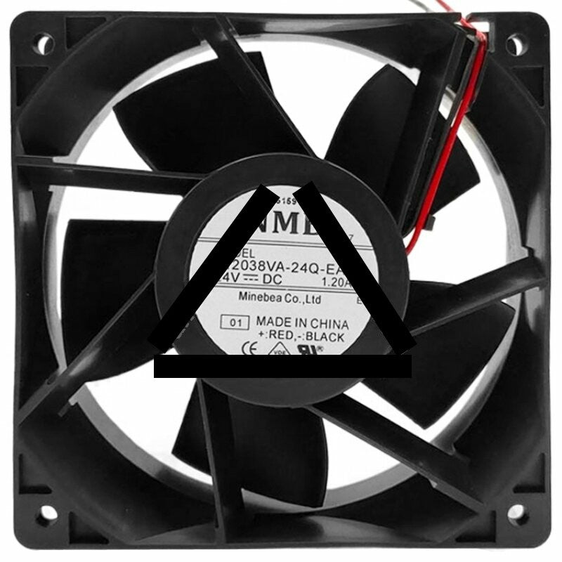 NMB 12038VA-24Q-EA DC 24V 1.20A 2 Wires Axial Cooling Fan