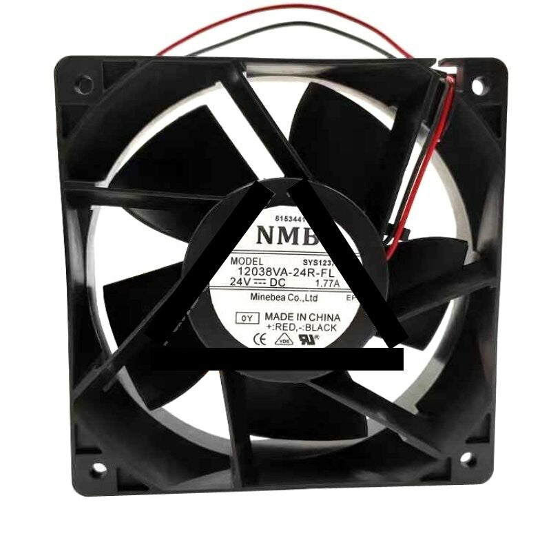 NMB 12038VA-24R-FL DC 24V 1.77A 2 Wires Axial Cooling Fan