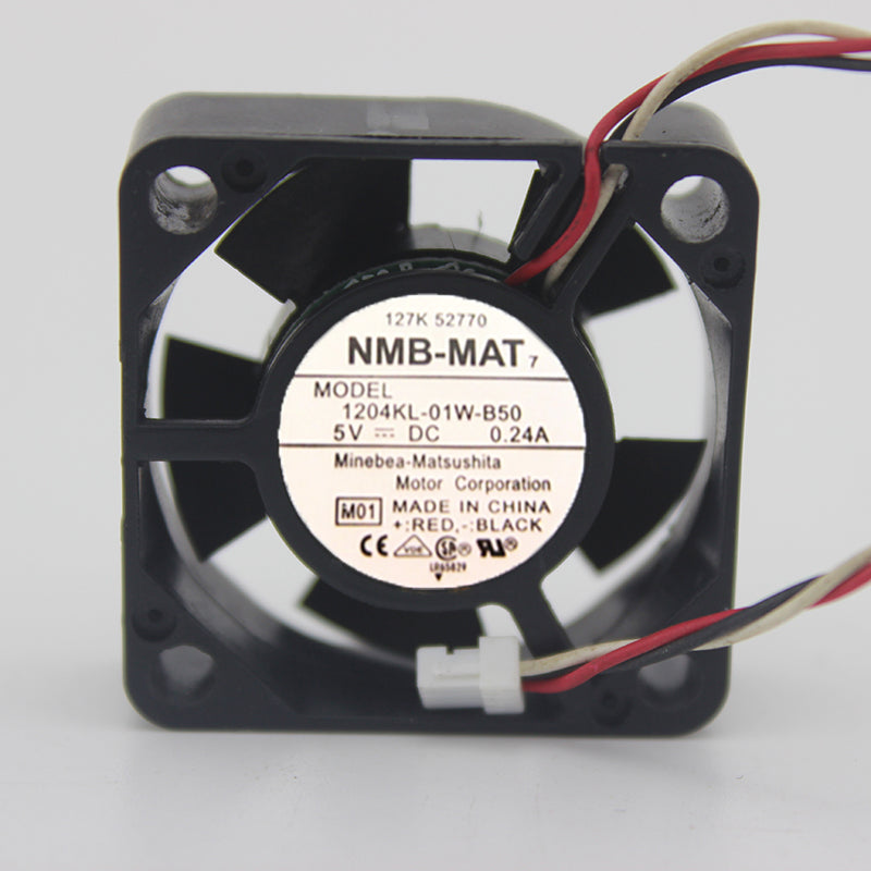 مروحة تبريد NMB 1204KL-01W-B50 3CM 5V 0.24A ذات حجم هواء كبير