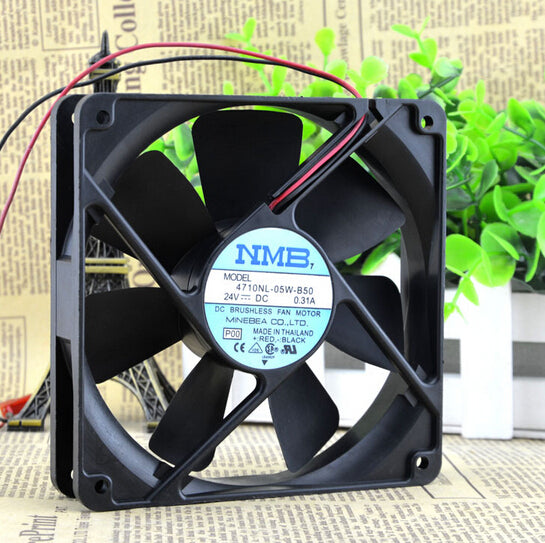 مروحة عاكس NMB 12CM 12025 24V 0.31A 4710NL-05W-B50 مروحة صامتة
