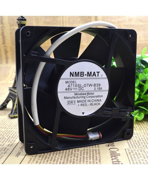 Original NMB 12CM 4715SL-07W-B39 48V 0.18A 3 lines cooling fan