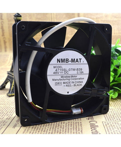 Original NMB 12CM 4715SL-07W-B39 48V 0.18A 3 lines cooling fan