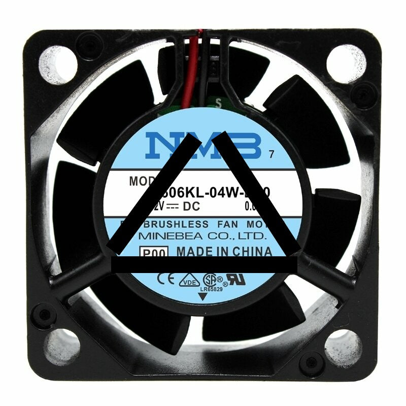 NMB 1606KL-04W-B30 DC 12V 0.09A 2 Wires Axial Cooling Fan