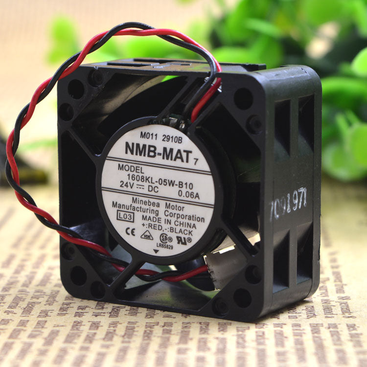 مروحة تبريد NMB 1608KL-05W-B10 40 24V 0.06A 4 سم بمحمل كروي مزدوج 40X40 ملم