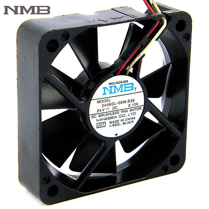 مروحة تبريد كمبيوتر NMB 2406GL-05W-B39 6CM DC 24V 0.1A 6015 60mm عاكس IPC