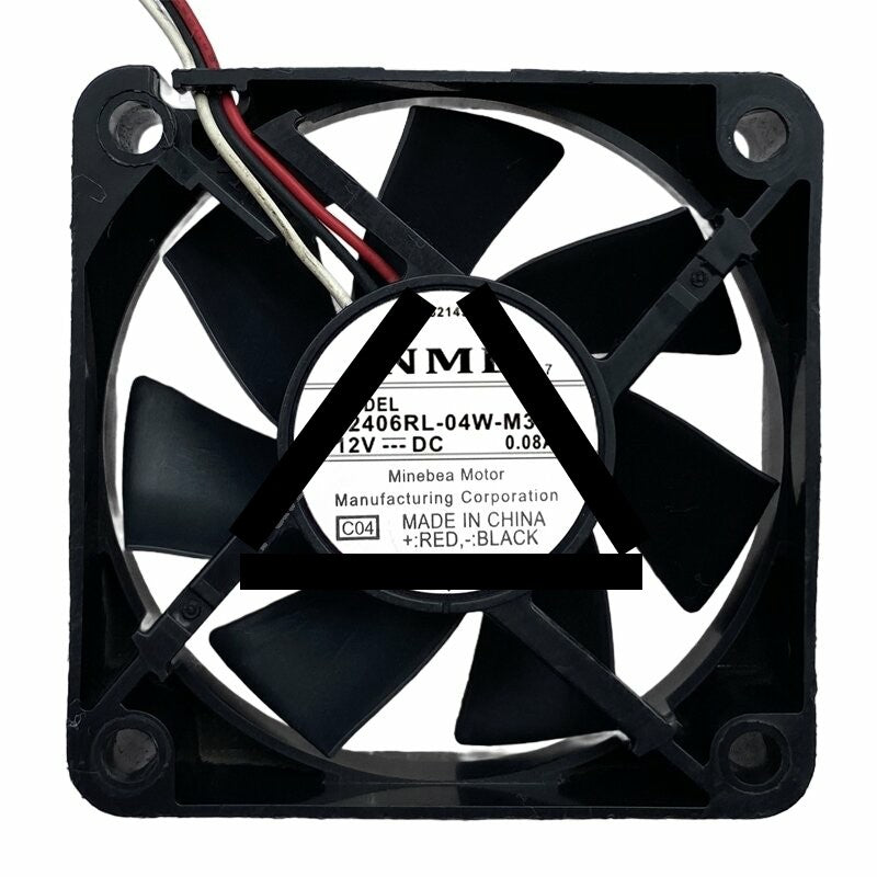 NMB 2406RL-04W-M30 DC 12V 0.08A 2 Wires Axial Cooling Fan