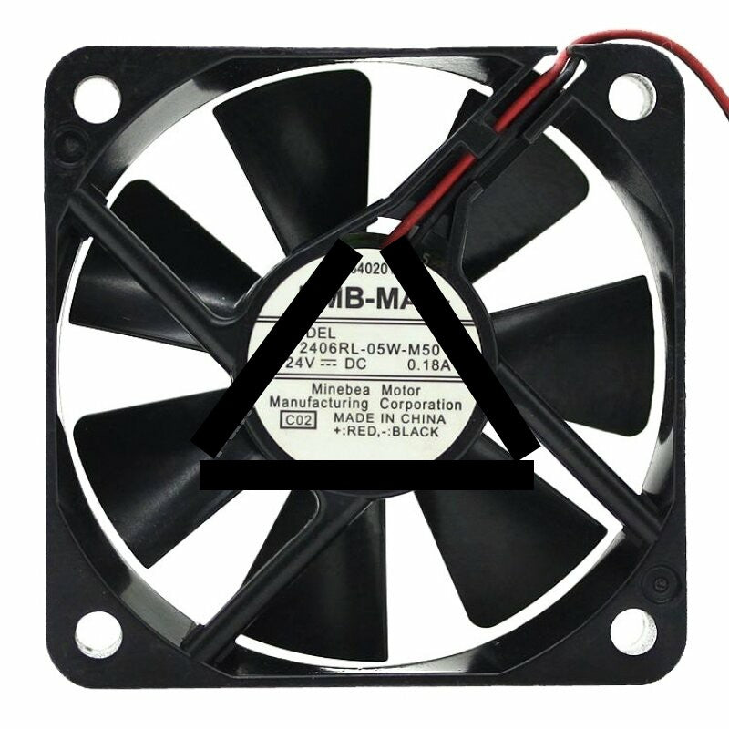 NMB 2406RL-05W-M50 DC 24V 0.18A 2 Wires Axial Cooling Fan