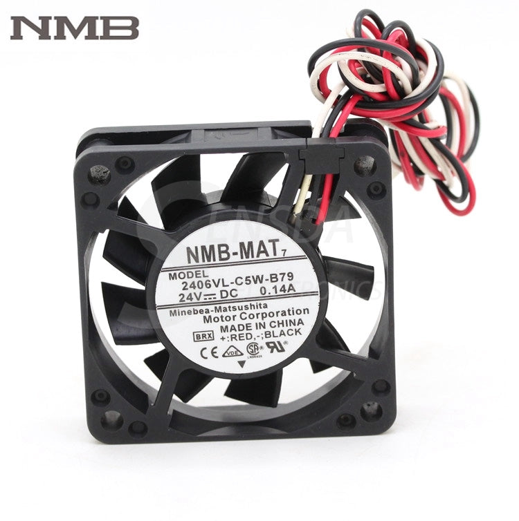 مروحة تبريد NMB 2406VL-C5W-B79 6015 60 مم 6 سم تيار مستمر 24 فولت 0.14 أمبير