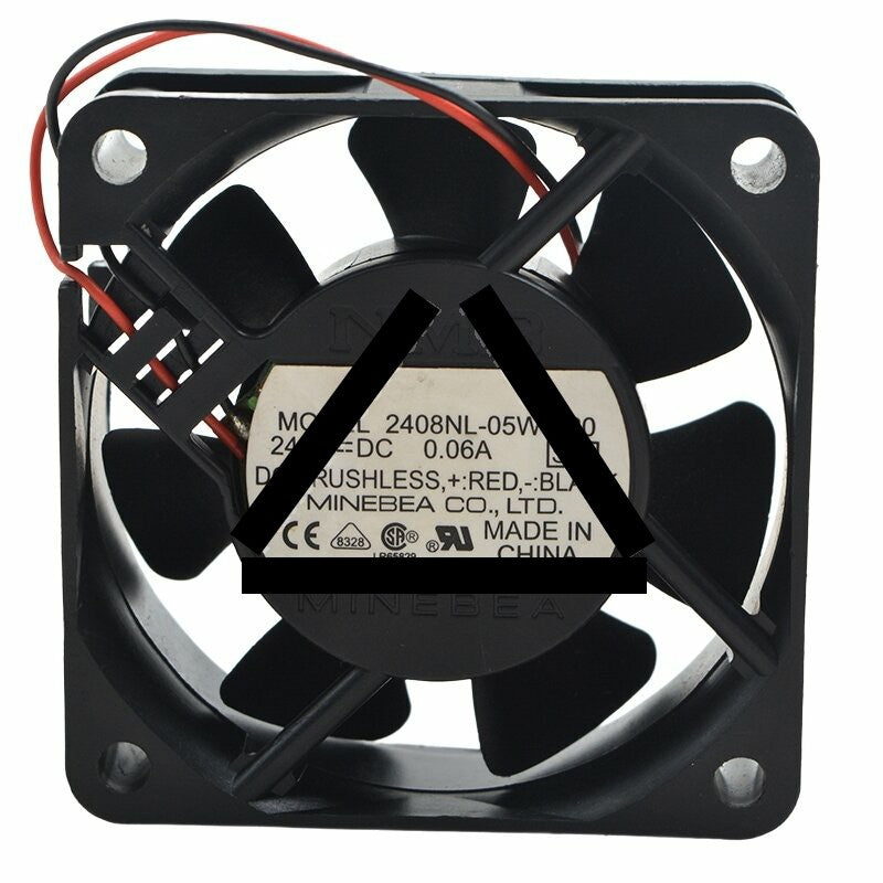 NMB 2408NL-05W-B20 DC 24V 0.06A 6020 Axial Brushless Cooling Fan