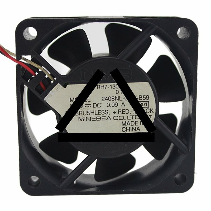 NMB 2408NL-05W-B59 DC 24V 0.09A 6020 Axial Brushless Cooling Fan